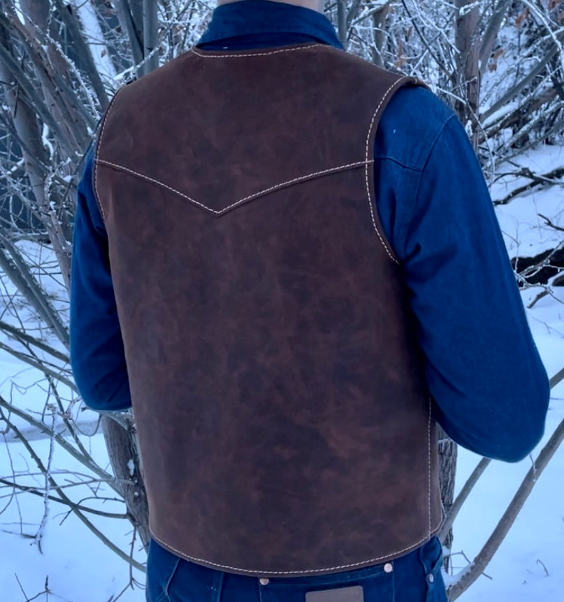 Lined Leather Vest