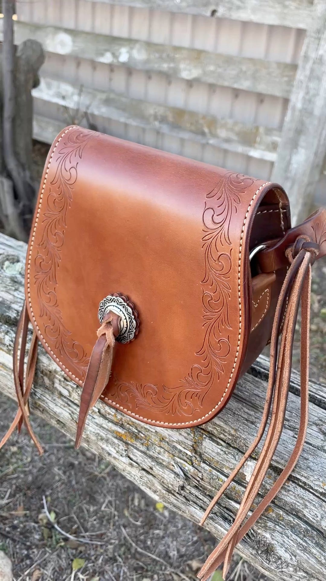 Saddlebag Crossbody Purse - Harness Leather