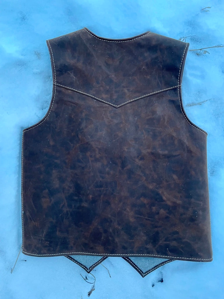 Lined Leather Vest