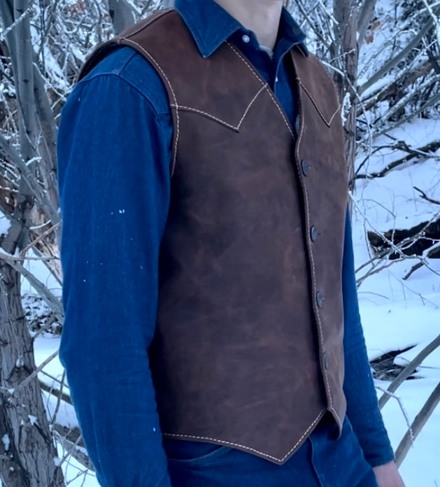 Lined Leather Vest