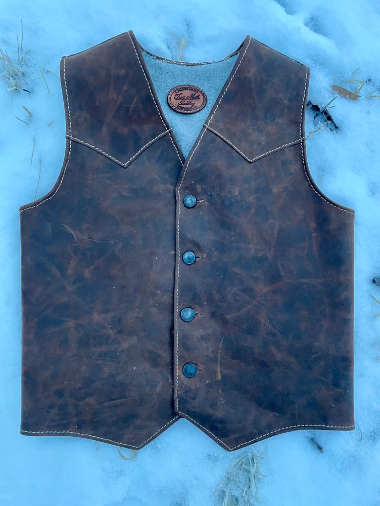 Lined Leather Vest