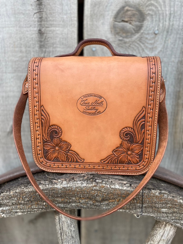 Saddlebag Purse - Floral Tooled